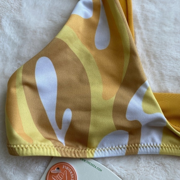 New! Seea Brasilia Reversible Bikini Top Solaris yellow 14696 - Picture 10 of 15